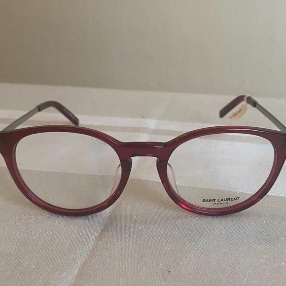 Saint Laurent Burgundy Eyewear Frame SL 25/F 004 49 19 140 - Picture 1 of 4